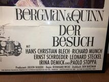 1965年公開★ドイツ版 イングリッドバーグマン アンソニークイン 主演「訪れ」額付 特大 ビンテージ ポスター カフェ CAFE 古着屋 喫茶店_画像5