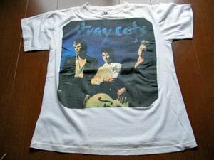 フランス製 １９９２’ｓ 日本ツアー ストレイキャッツ ＳＴＲＡＹＣＡＴＳ Ｔシャツ ブライアンセッツァー ロカビリー ホワイトファルコン