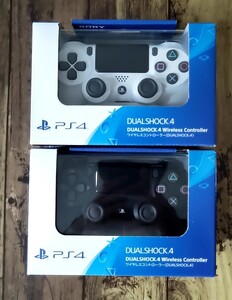【新品・2個セット】PS4 純正 コントローラー デュアルショック4 グレイシャー・ホワイト ジェットブラック
