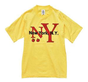 【デッドストック】【黄色】【New York】big apple【Ｔシャツ】【サイズＳ】 BF0310-2