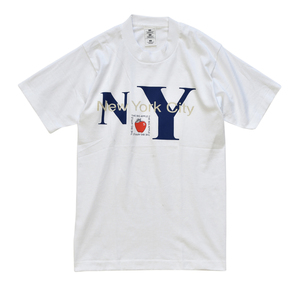 【デッドストック】【USA製】ビンテージ【白】【New York City】【ビッグアップル】【Ｔシャツ】【サイズＳ】 BF0403-3