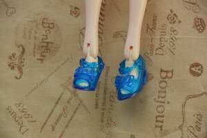 [ shoes only ] prompt decision 1/6 momoko size high heel pumps shoes ( clear blue )