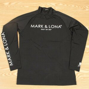 新作シャツ MARK&LONA(マーク＆ロナ) メンズ ゴルフ　 長袖インナーウエア ブラック L■49