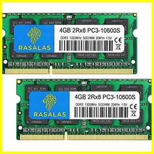 ★サイズ:DDR310600S_色:1333MHz4GBx2枚緑色★ 204Pin CL9 Non-ECC メモリ4GB×2枚 ノートPC用 SO-DIMM 1333MHz DDR3 RAM PC3-10600