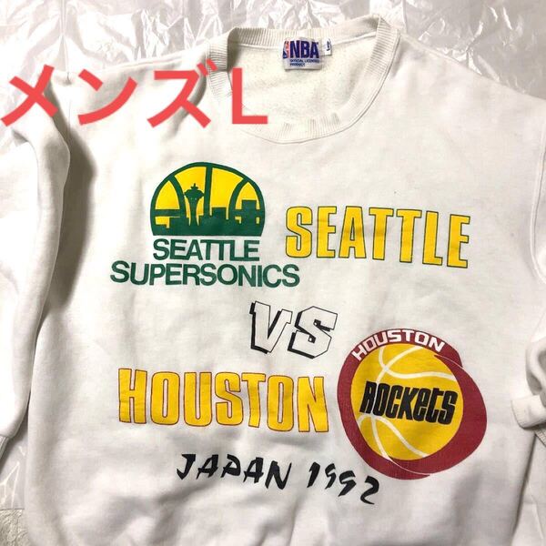 NBA 古着 トレーナー メンズLサイズ ロケッツ シアトルスーパーソニックス バスケット バスケットウエア バスケ