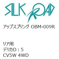 【SilkRoad/シルクロード】 アップスプリング リア ミツビシ デリカD：5 CV5W 4WD [OBM-009R]