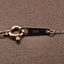 【美品】K18PG ピンクゴールド ダイヤモンド D0.10ct ハートネックレス アクセサリー レディース_画像7