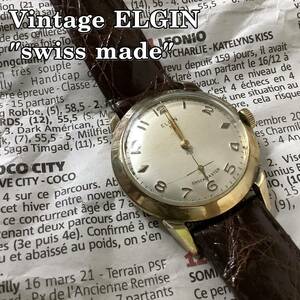 【スイス製ヴィンテージ ELGIN】手巻き腕時計