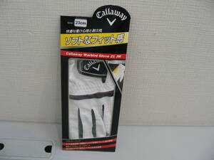 18075●Callaway キャロウェイ ゴルフグローブ Warbird Glove 21JM サイズ23cm ホワイト　未開封未使用品