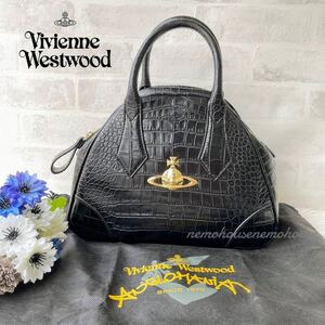 【極美品】Vivienne Westwood トートバッグ ハンドバッグ オーブ クロコ 保存袋付 ヴィヴィアンウエストウッド