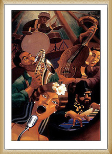 Jazz Quintet アーティストサイン入り/限定375枚(ジャスティン ブア)額装済ポスター