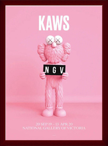 KAWS BFF PINK NGV/カウズ/フレーム額装