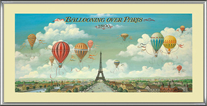 Ballooning over Paris(アイシャ /ベンジャミン)額装済ポスター