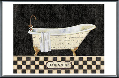 French Bathtub II(アーティスト不明)額装済ポスター