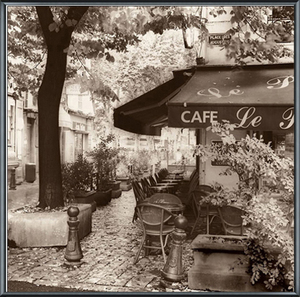 Cafe Provence(アラン ブラウステイン)額装済ポスター