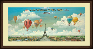 Ballooning over Paris(アイシャ /ベンジャミン)額装済ポスター