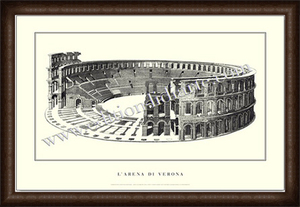 larena di Verona(ヴェローナ)額装済ポスター