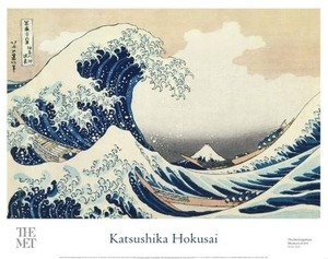  постер ho k носорог The Great Wave.. три 10 шесть .* Kanagawa . волна обратная сторона 