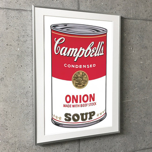 特別額装マット作品/アートポスター/Campbell Soup I Onion 1968/ウォーホル