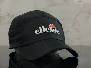 【未使用品】815S上品★ellesse エレッセ キャップ 帽子 CAP 上品で高級感のあるブラックにオリジナルロゴ♪イタリア テニス《FREEサイズ》