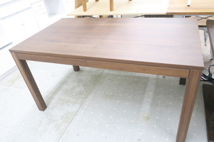 ■ 無印良品 ダイニングテーブル 木製テーブル 引出付 ウォールナット材 幅140cm 良品計画