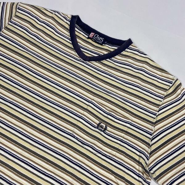 CHAPS RALPH LAUREN チャップス Tシャツ ボーダー Vネック L程度