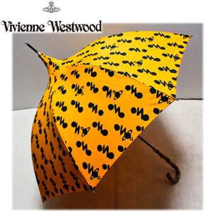 《Vivienne Westwood ヴィヴィアンウエストウッド》新品 オーブボルト パゴダ長傘 雨傘 バンブーハンドル 8本骨 耐風傘 A6278