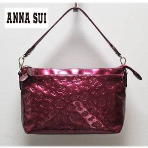 《ANNA SUI アナスイ》新品訳有 軽量 フェイクレザー ハンドバッグ トートバッグ プレゼントにも A6311