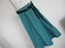 美品　☆　SIMPLICITE　素敵なグリーン　ロングスカート　size F_画像1