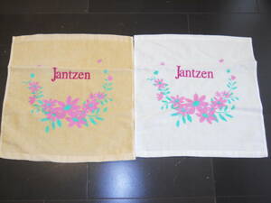 Jantzen　フェイスタオル　色違い2枚セット　ロゴ＆花柄