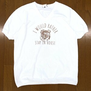 美品 Goodwear グッドウェア USA製 完売◎ 定価7,150円 HOUSE 7.2oz Tシャツ L 白 ホワイト レディース 女性用 