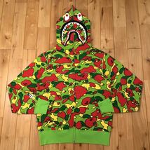 ★美品★ Psyche camo シャーク パーカー Mサイズ shark full zip hoodie a bathing ape bape エイプ ベイプ sta camo 迷彩 サイケ w1m_画像1