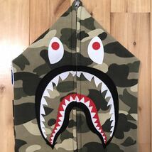 Beige camo シャーク パーカー Lサイズ shark full zip hoodie a bathing ape bape エイプ ベイプ アベイシングエイプ 迷彩 k32_画像2