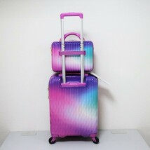 送料無料◆ 新品 スーツケース 機内持ち込み 小型 Ｓサイズ かわいい グラデーション セットアップ 人気 LUN2116-48 キャリーバッグ M212_画像2
