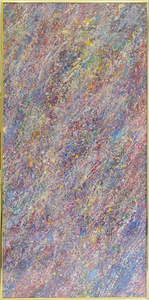 Art hand Auction Toshikazu Yamaguchi Color Fantasy Plasterboard Oil & Acrylic 1989 129cm x 59cm No. 60 *No shipping *Store pick-up, Painting, Oil painting, Abstract painting