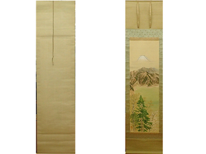 Art hand Auction 柳泽真一 日本画 灵湖之春 柳泽真一, 来自信州的日本画家, 已故 柳泽真一 富士山, FUJI 挂轴 日式挂轴, 绘画, 日本画, 其他的