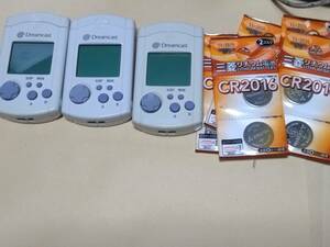 ミツ　SEGA　Dreamcast　ビジュアルメモリ　3個　関係ないボタン電離5袋セット