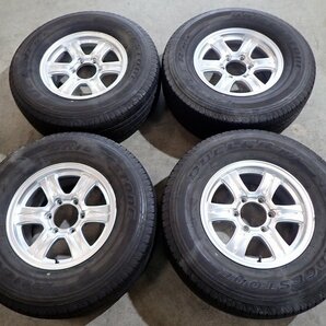 NP3594【送料無料265/70R16】サーフ プラド などへ ブリヂストン 中古夏タイヤSET◆16×7J 139.7/6H +26◆【個人宅配達不可】の画像1