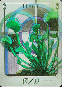 MTG FOIL 植物/PLANT 0/1 Terese Nielsen's Tokens of Spirit token ニールセン トークン
