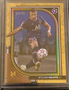 2021-22 　topps　UEFA champion league museum collection soccer kylian　mbappe /50 gold 