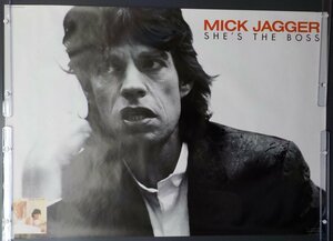 販促ポスター 非売品 ピン穴なし ミック・ジャガー SHE:S THE BOSS MICK JAGGER A1サイズ /B