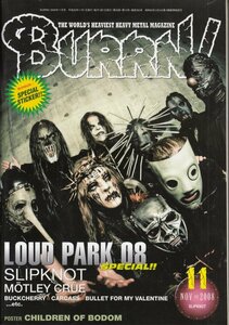 雑誌 BURRN! 2008.11 LOUDPARK08 SLIPKNOT モトリー・クルー 他