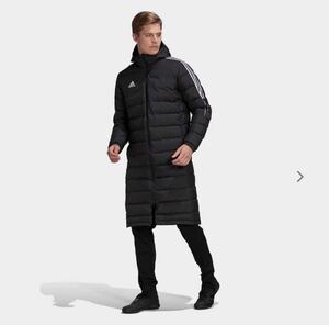 新品 定価22000円 3XLサイズ adidas アディダス ティロ 21 ロングダウンコート / Tiro 21 Long Down C ダウン ベンチコート ブラック 黒