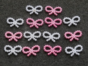  plastic parts handicrafts * accessory parts pearl ribbon parts 14 piece set deco parts 