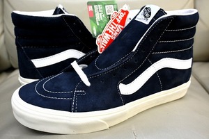 新品未使用 USA企画 VANS バンズ SK8-HI スケートハイ ピッグ スエード 撥水 ダークネイビー Pig SUEDE 10450円 US9.5 27.5センチ 送料無料