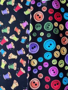 Spool stom糸巻き Bottonボタン 2枚セット 輸入生地