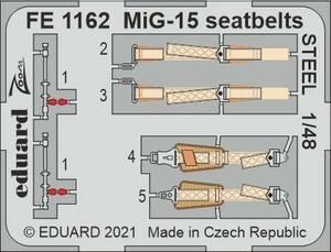 エデュアルド ズーム1/48 FE1162 MiG-15 seatbelts for Hobby 2000 kits