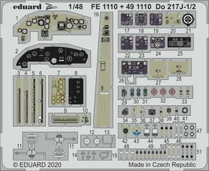 エデュアルド ズーム1/48 FE1110 Dornier Do-217J-1/2 for ICM kits