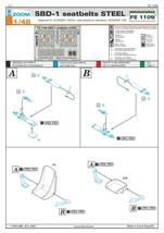 エデュアルド ズーム1/48 FE1109 SBD-1 Dauntless seatbelts for Academy kits_画像2