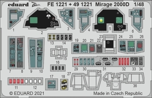 エデュアルド ズーム1/48 FE1221 Mirage 2000D for Kinetic Models kits